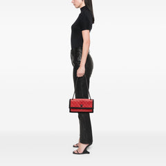 Medium Quilted Lambskin Grosgrain Two Tone Flap