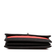 Medium Quilted Lambskin Grosgrain Two Tone Flap