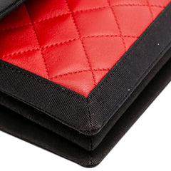 Medium Quilted Lambskin Grosgrain Two Tone Flap