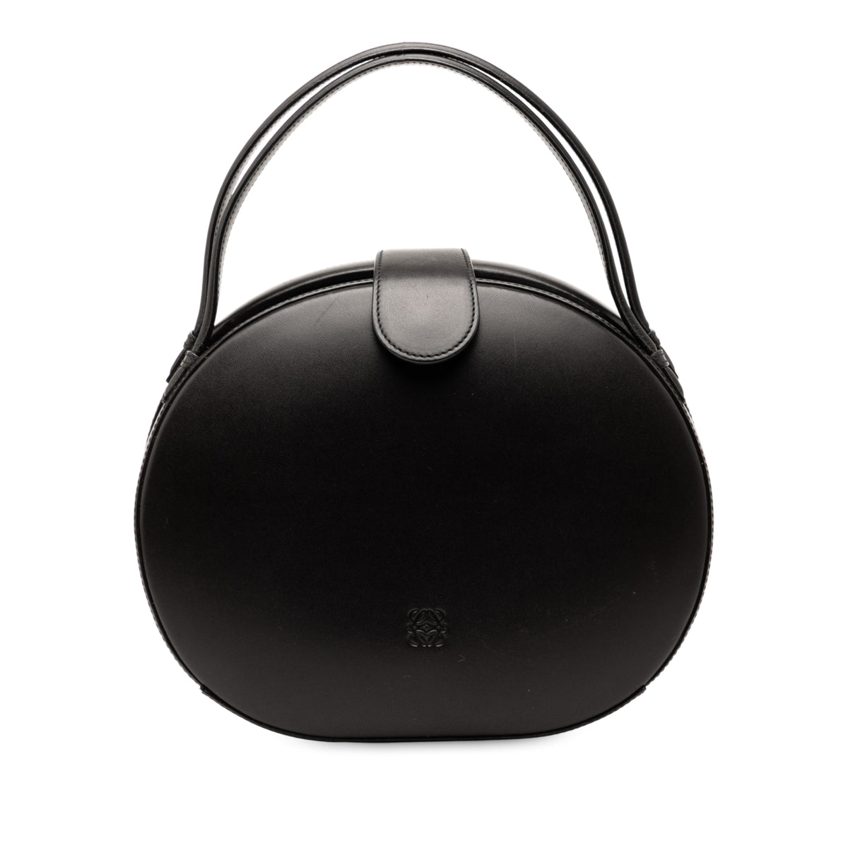 Leather Anagram Round Handbag