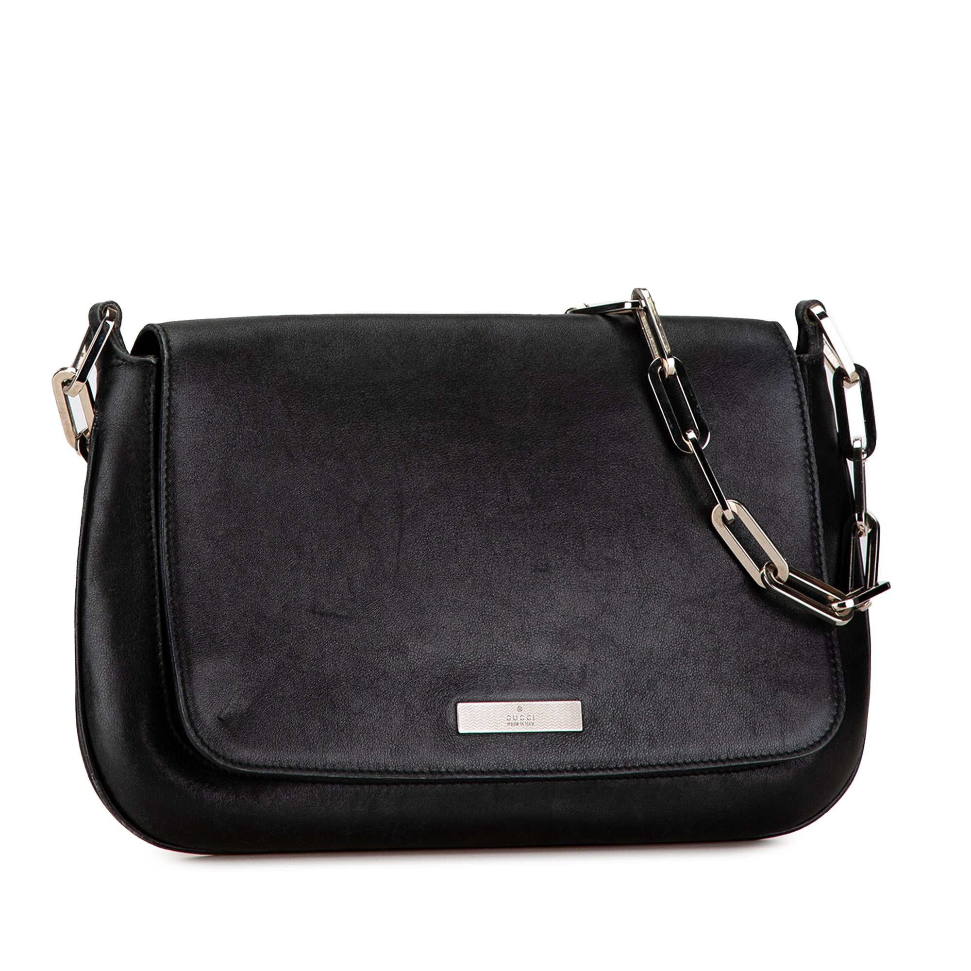 Calfskin Leather Chain Shoulder Bag_1