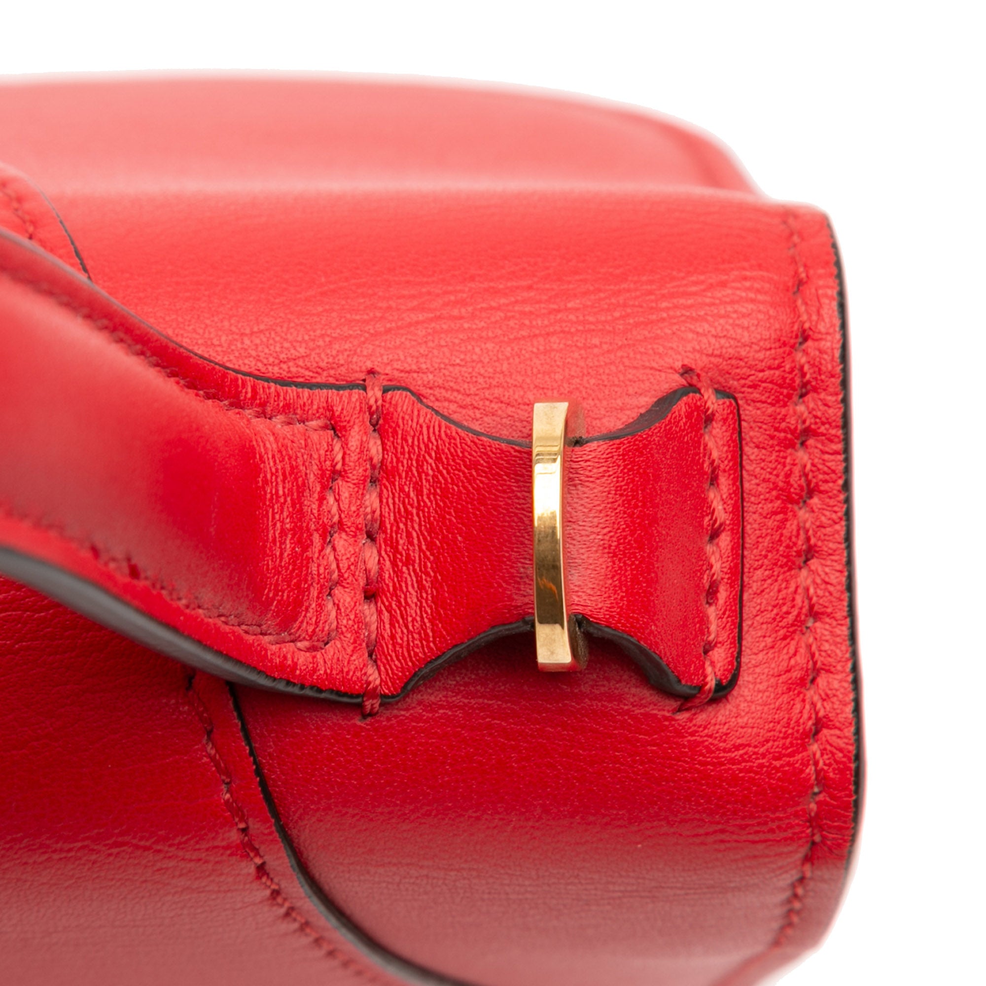 Small Leather Virtus Top Handle Flap