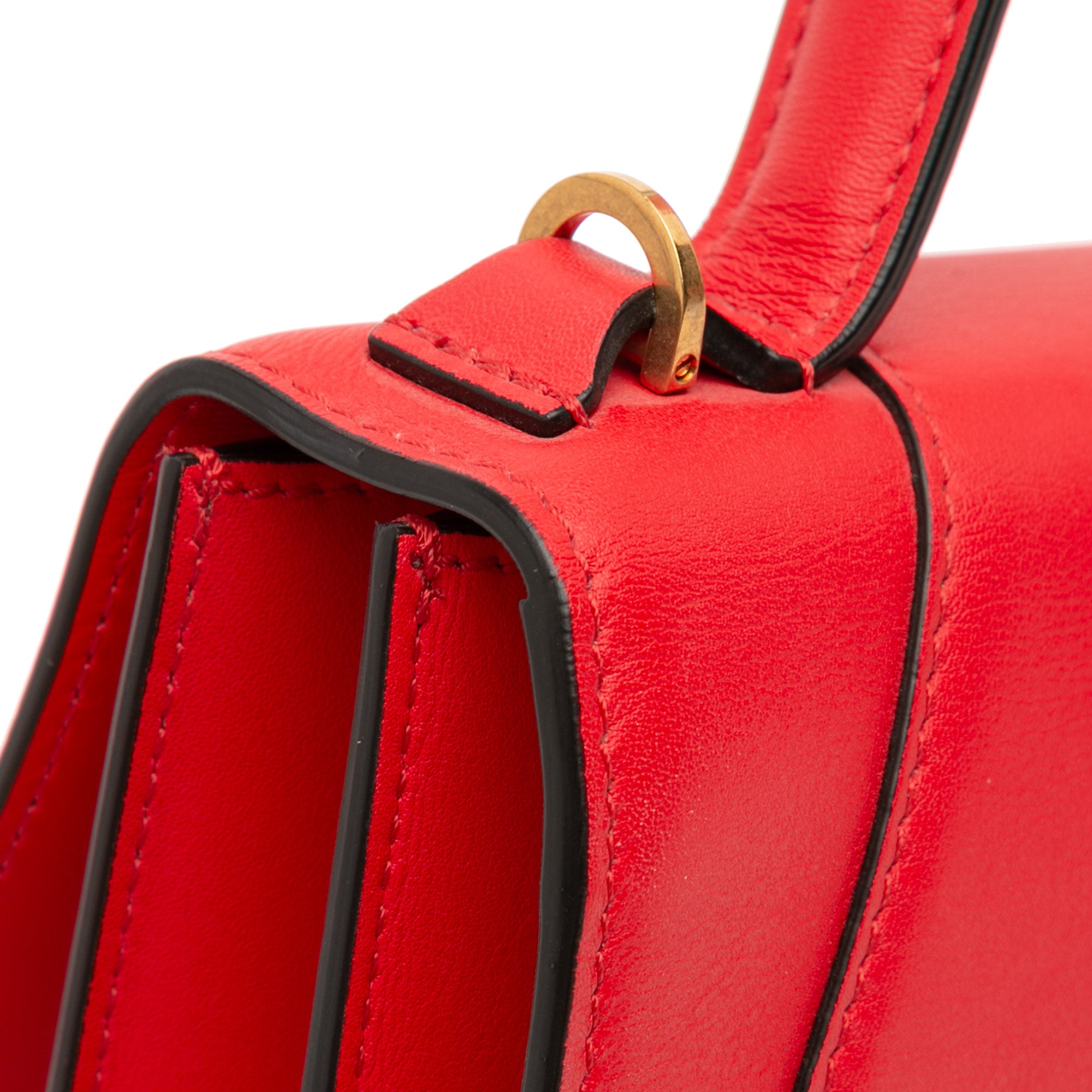 Small Leather Virtus Top Handle Flap