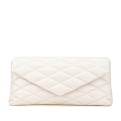 Large Quilted Lambskin Sade Clutch