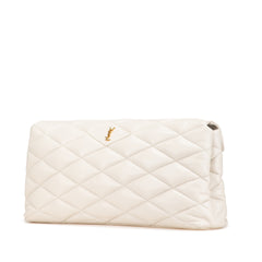 Large Quilted Lambskin Sade Clutch