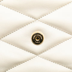 Large Quilted Lambskin Sade Clutch