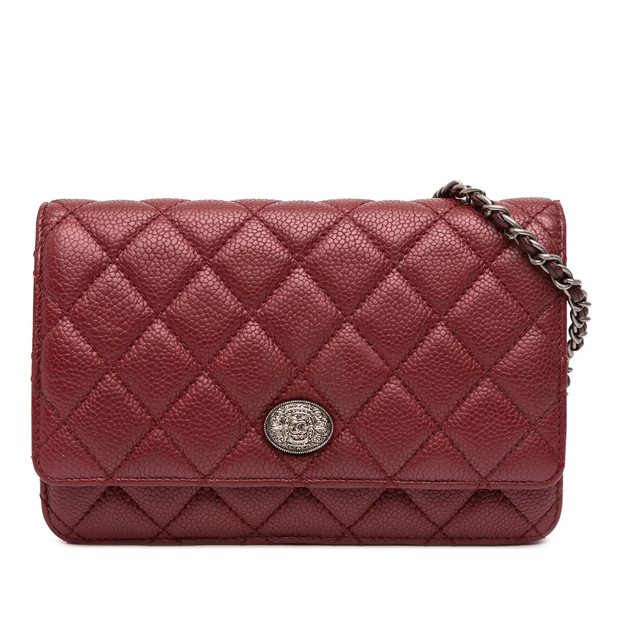 CC Quilted Caviar Wallet on Chain