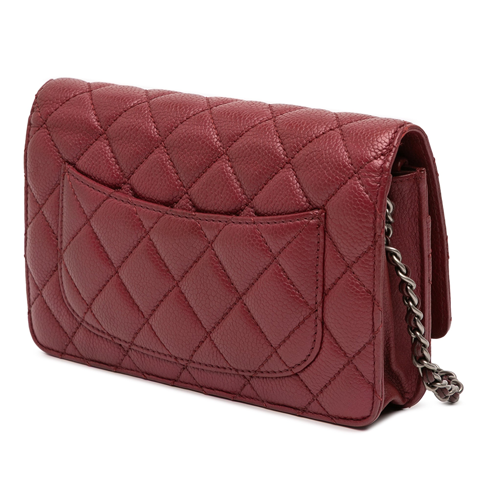 CC Quilted Caviar Wallet on Chain