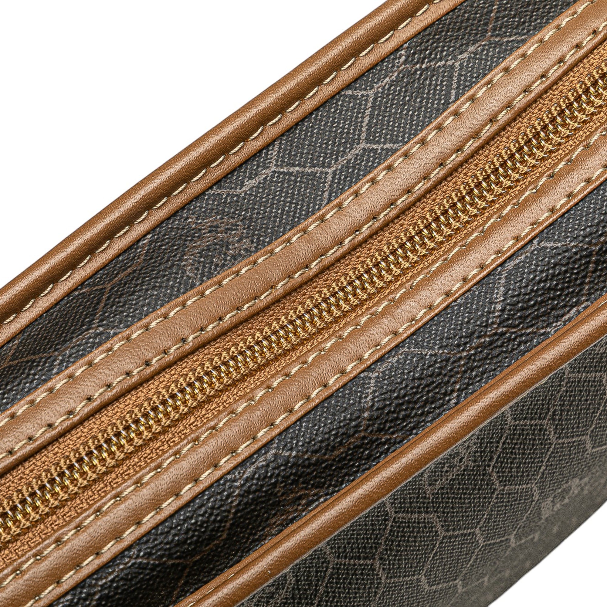 Honeycomb Coated Canvas Clutch