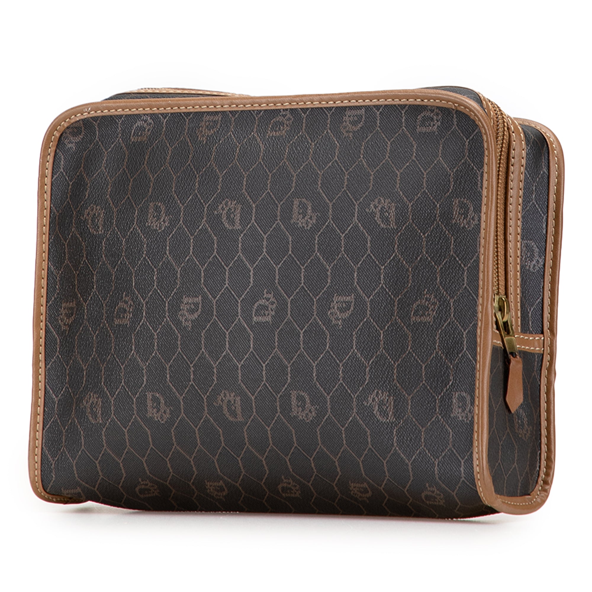 Honeycomb Coated Canvas Clutch