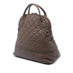 Quilted Coated Canvas Expandable Zip Travel Bag