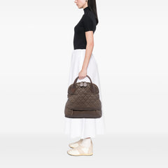 Quilted Coated Canvas Expandable Zip Travel Bag