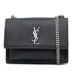 Medium Leather Monogram Sunset Crossbody