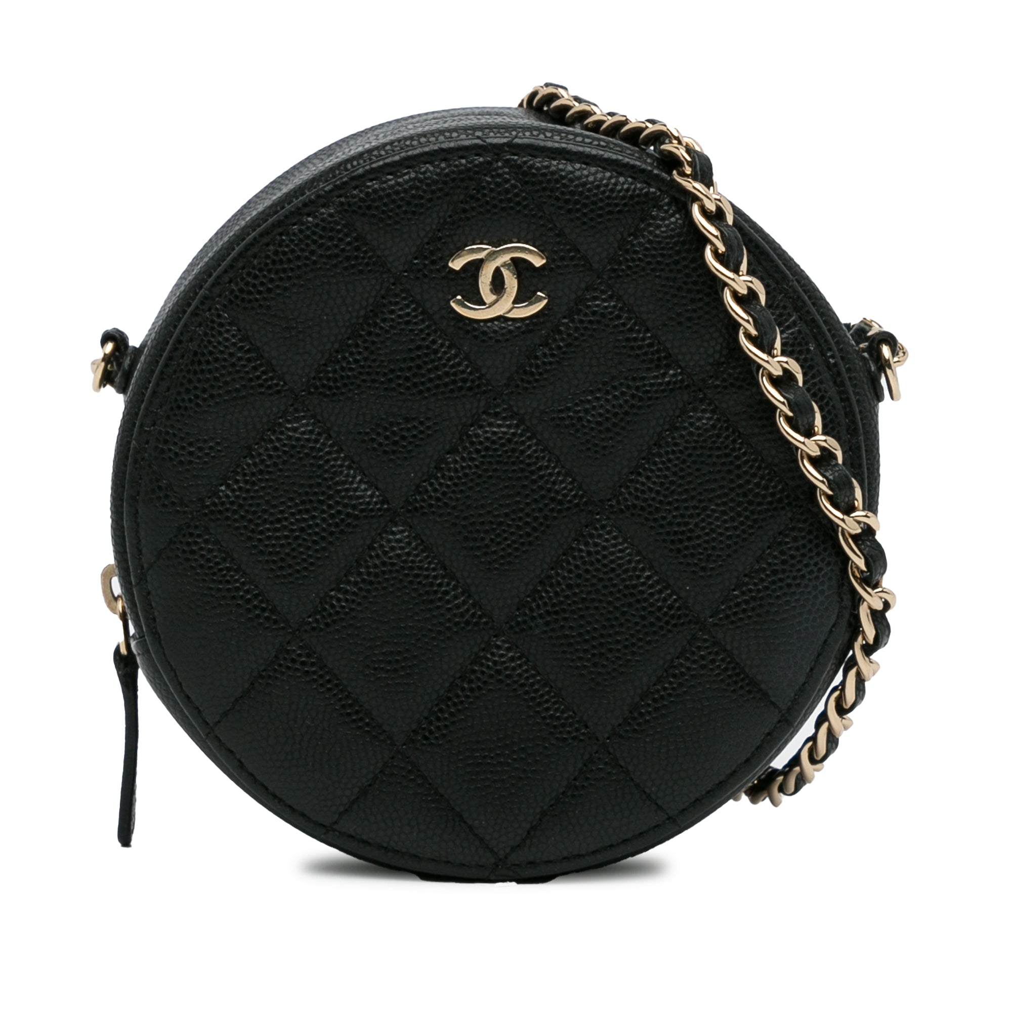 CC Caviar Round Chain Crossbody_0