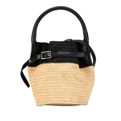 Woven Raffia Nano Bucket Bag