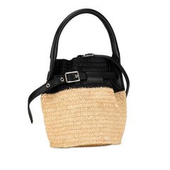 Woven Raffia Nano Bucket Bag