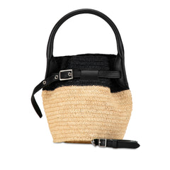 Woven Raffia Nano Bucket Bag