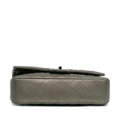 Medium Classic Metallic Caviar Double Flap