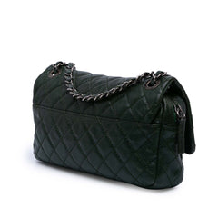 Medium Quilted Iridescent Caviar Easy Flap