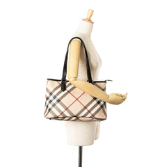 Supernova Check Coated Canvas Tote