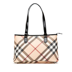Supernova Check Coated Canvas Tote