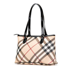 Supernova Check Coated Canvas Tote