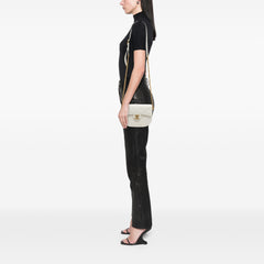 CC Quilted Lambskin Round Moon Messenger Flap