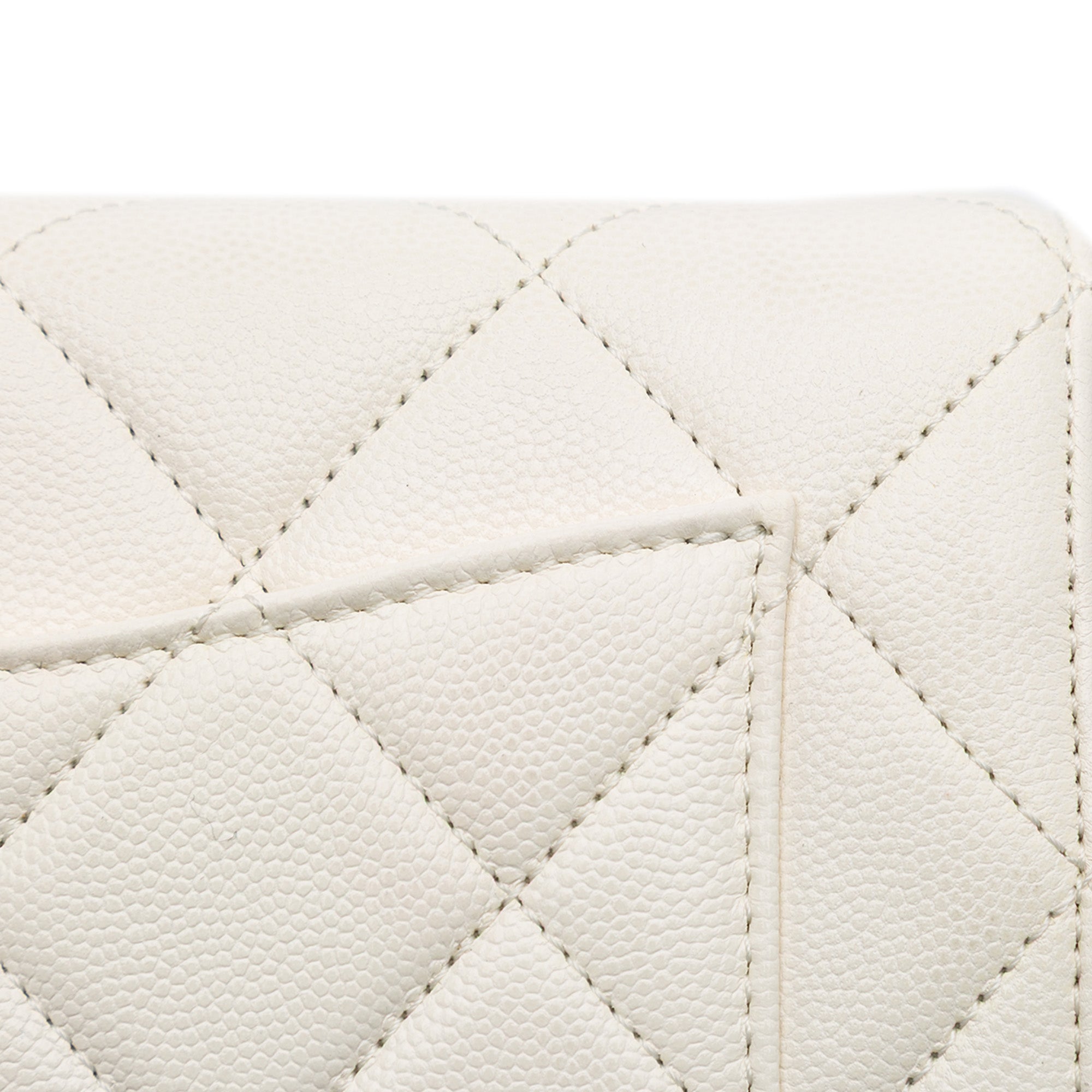 CC Quilted Lambskin Round Moon Messenger Flap