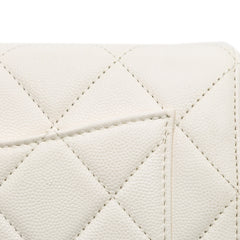 CC Quilted Lambskin Round Moon Messenger Flap