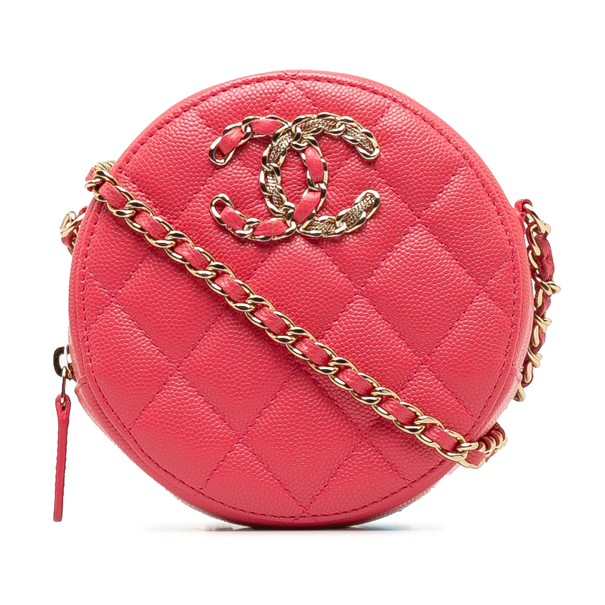 Caviar 19 Round Clutch With Chain_1