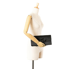 Satin Applique Clutch