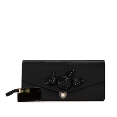 Satin Applique Clutch
