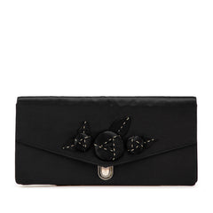 Satin Applique Clutch