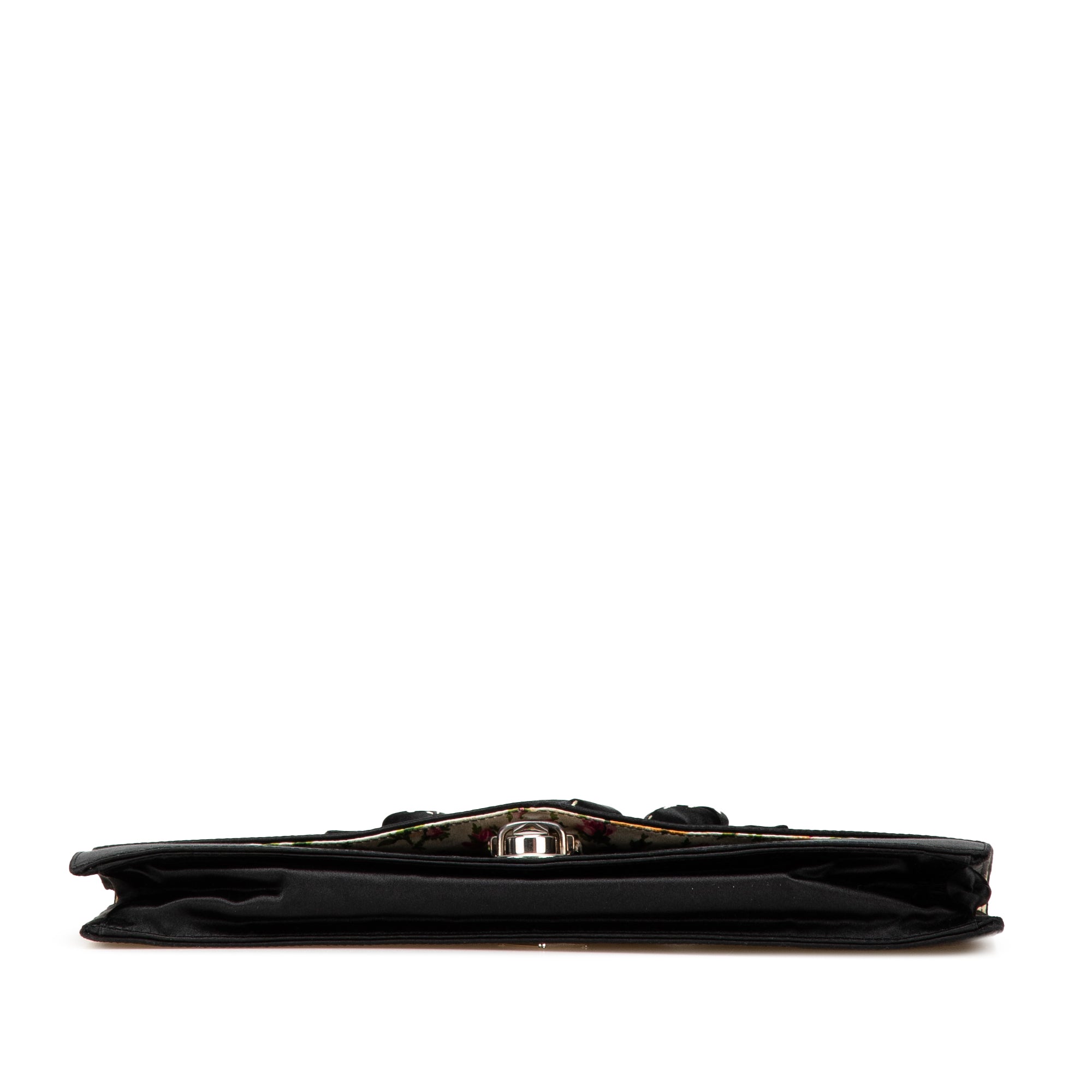 Satin Applique Clutch