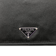 Satin Applique Clutch