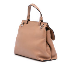 Small Leather Bamboo Daily Satchel