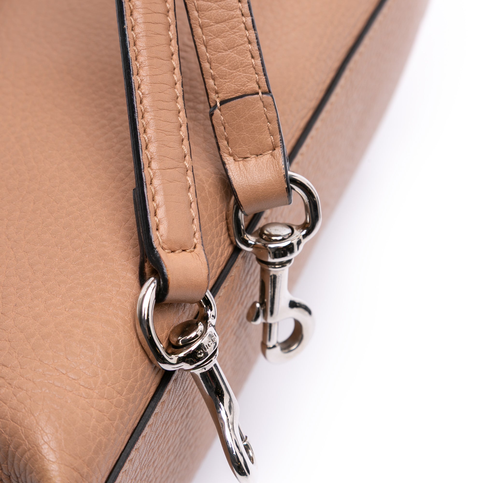 Small Leather Bamboo Daily Satchel