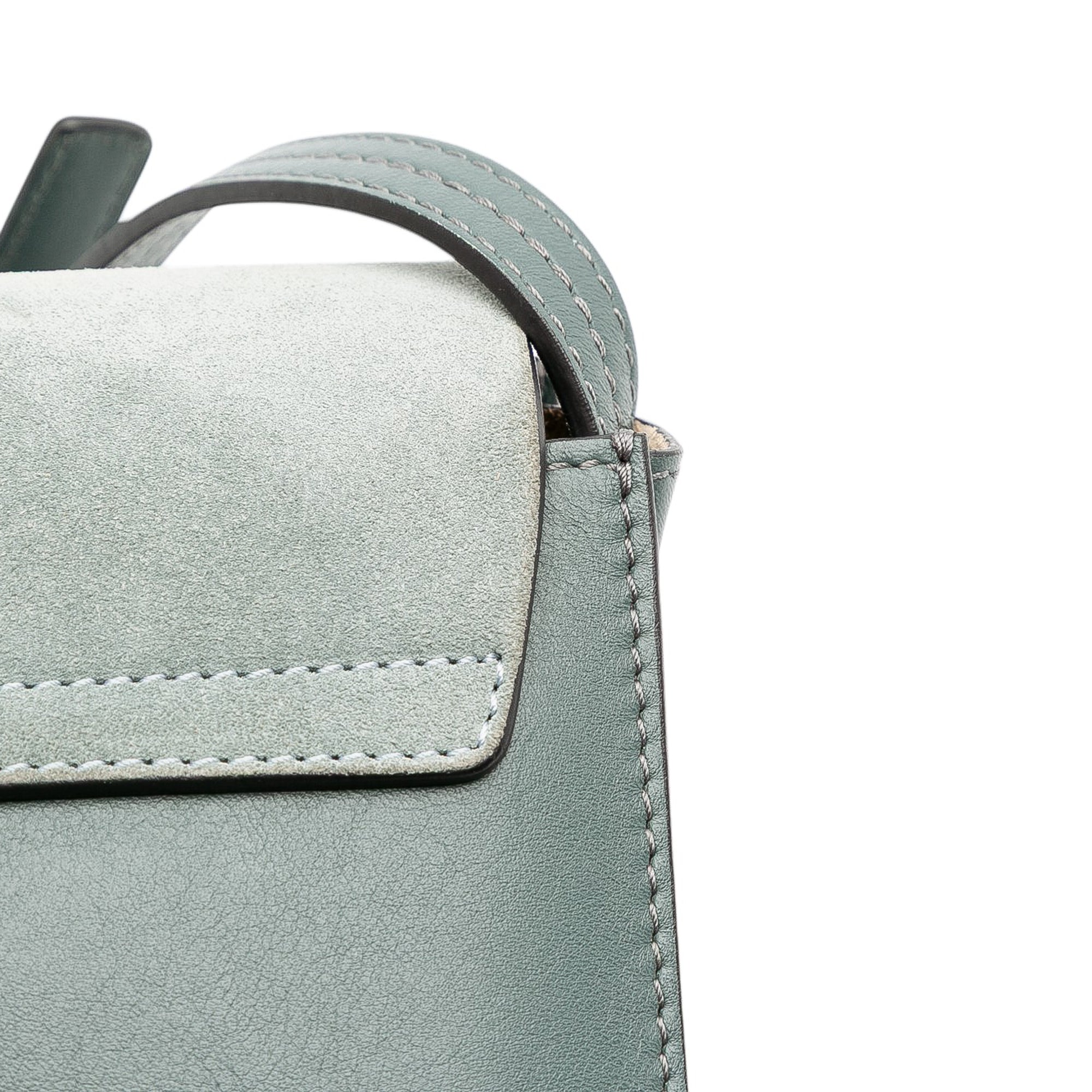 Small Suede and Calfskin Faye Crossbody