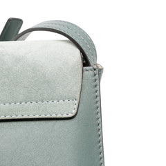 Small Suede and Calfskin Faye Crossbody