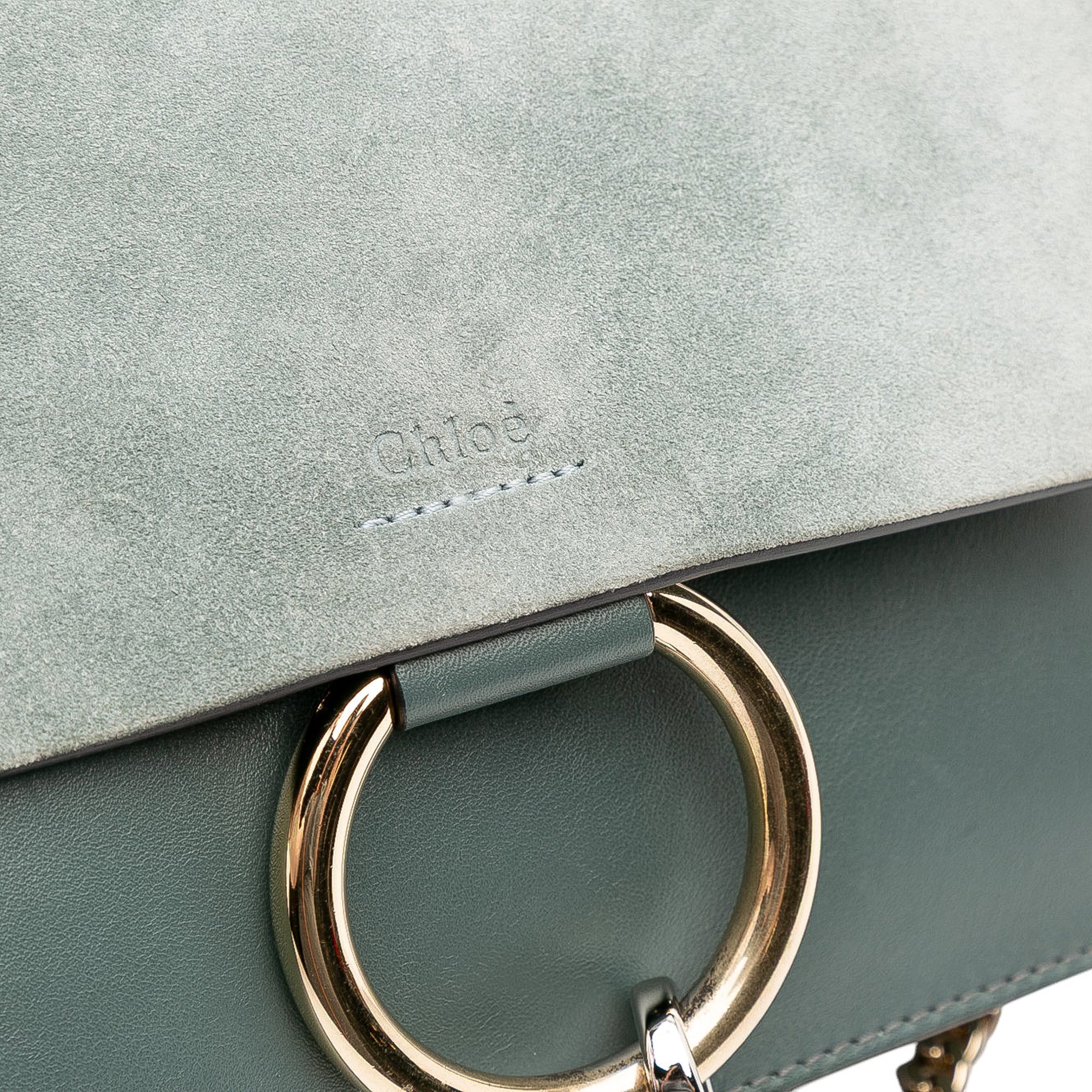 Small Suede and Calfskin Faye Crossbody