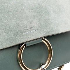 Small Suede and Calfskin Faye Crossbody