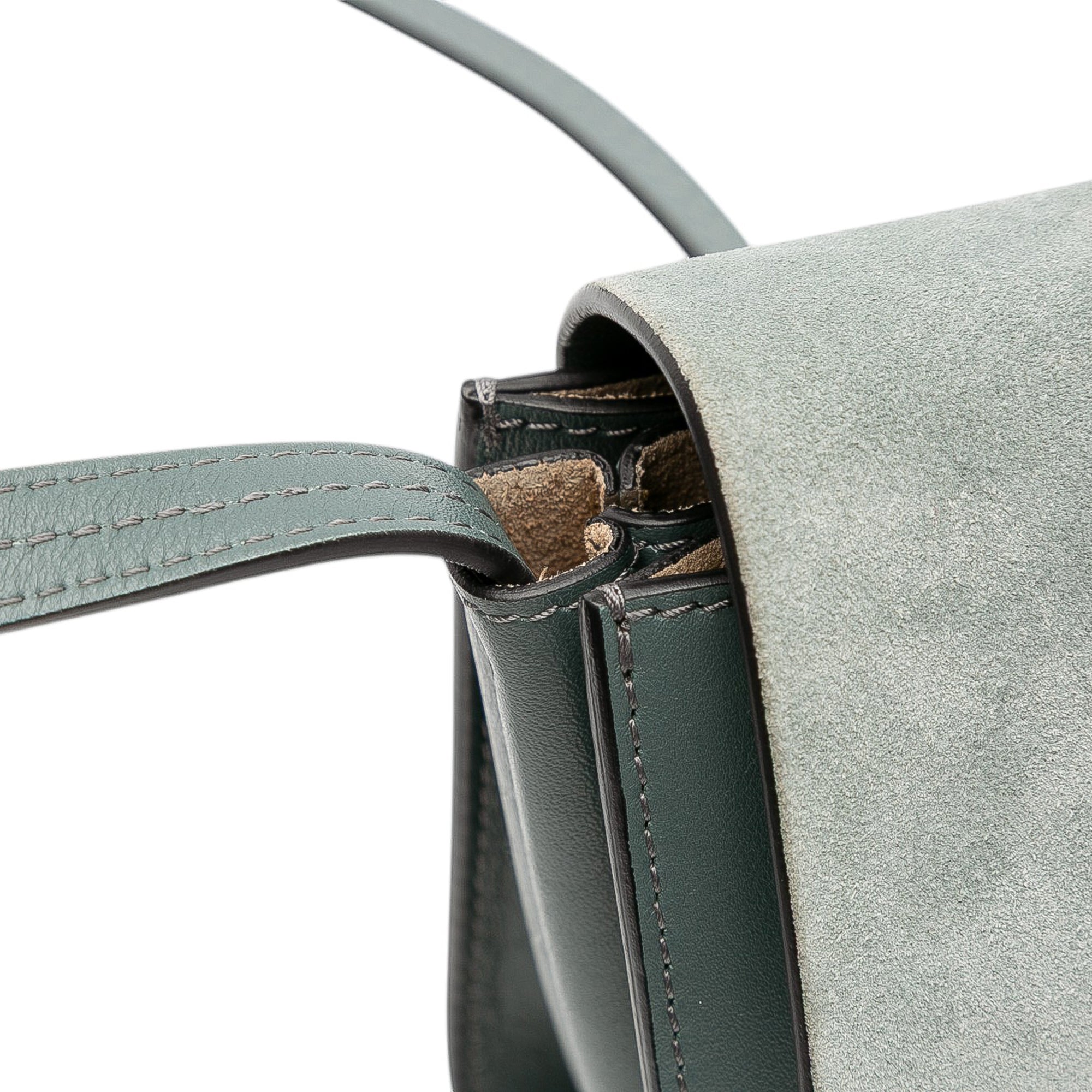 Small Suede and Calfskin Faye Crossbody