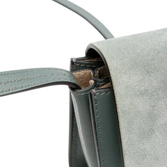 Small Suede and Calfskin Faye Crossbody
