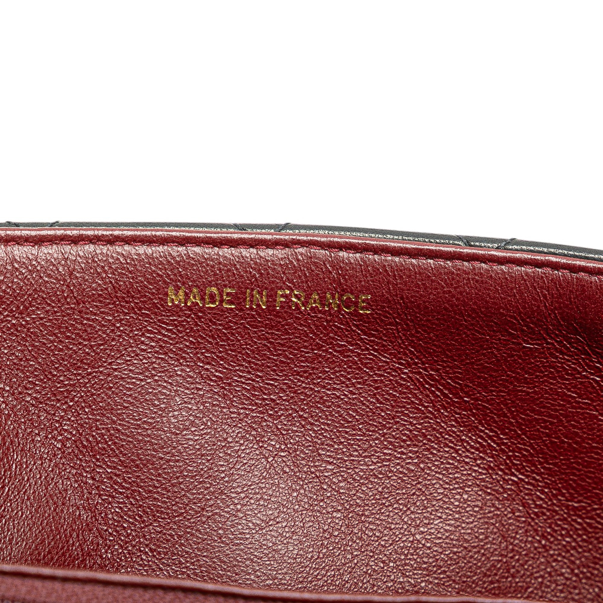 Square Quilted Lambskin Single Flap