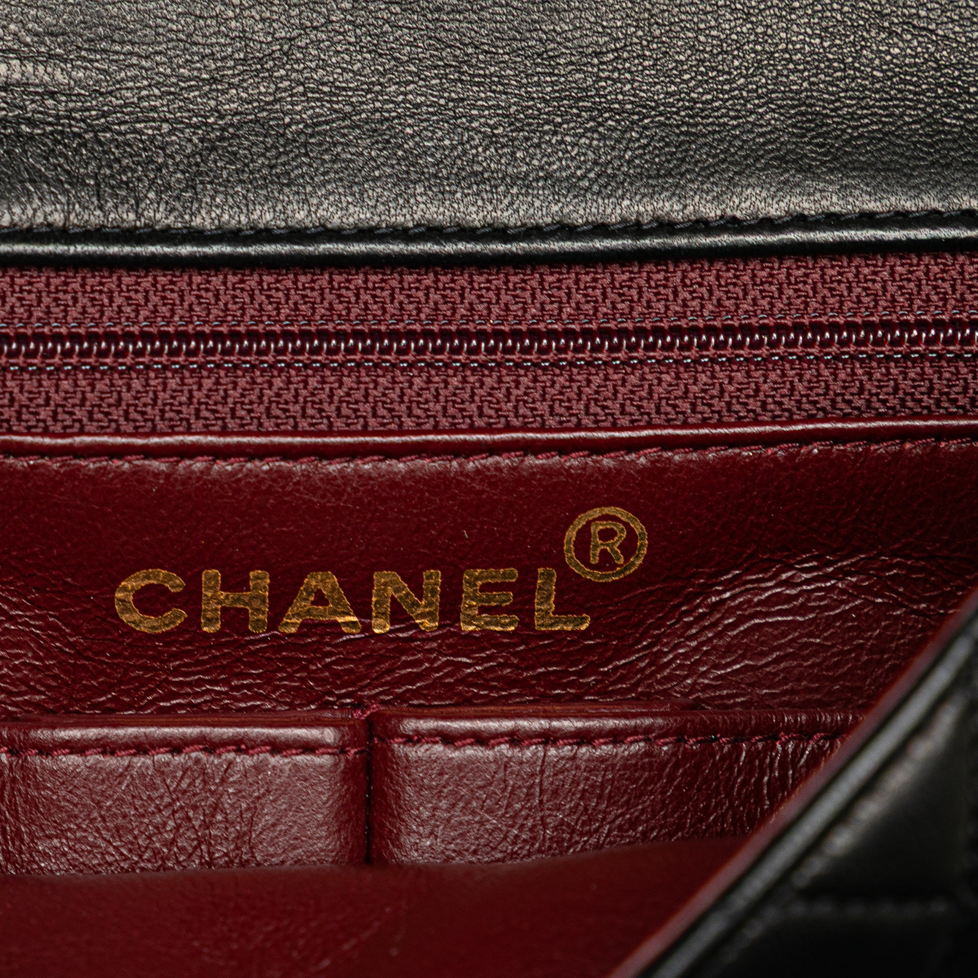 Square Quilted Lambskin Single Flap