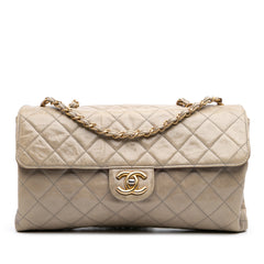 Jumbo CC Quilted Calfskin Straight Flap