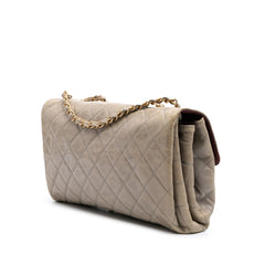Jumbo CC Quilted Calfskin Straight Flap