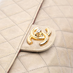 Jumbo CC Quilted Calfskin Straight Flap