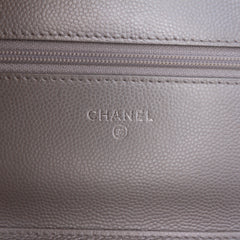 Chevron Metallic Caviar Boy Wallet On Chain