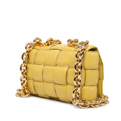 Nappa Intrecciato Padded Chain Cassette Satchel